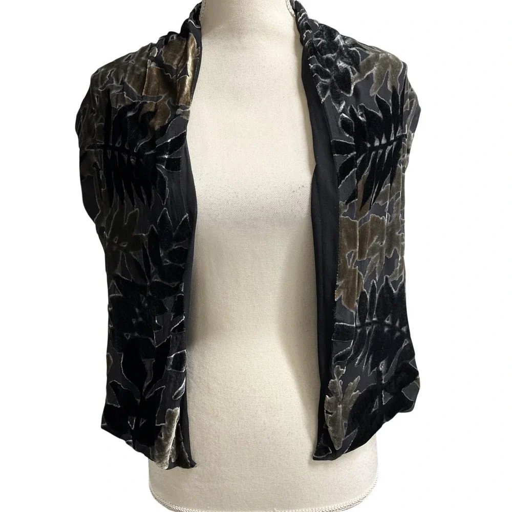 Black Burnout Sheer Burnout Velvet‎ Scarf Whimsigoth Fairy Grunge Event Glam